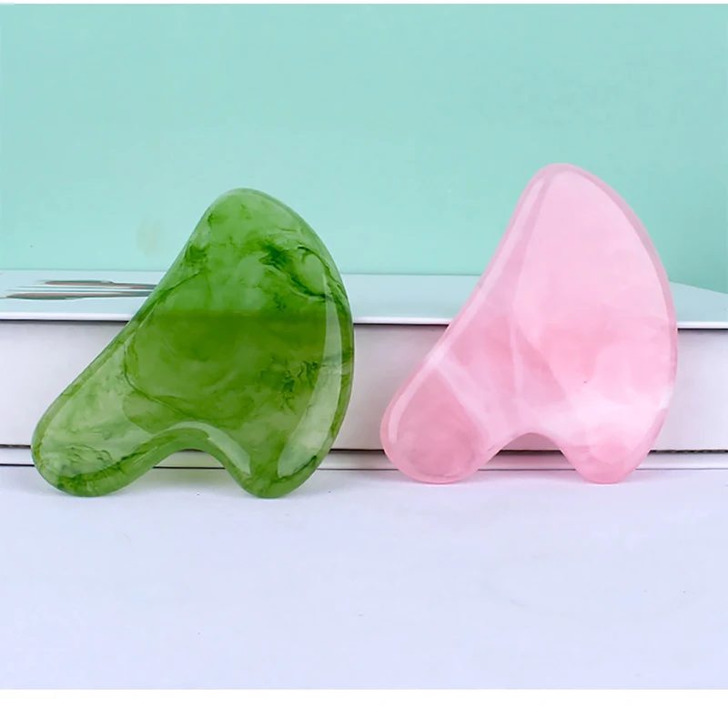 Gua Sha Tool Rose Quartz - Natural Stone Jade Gouache Scraper Rose