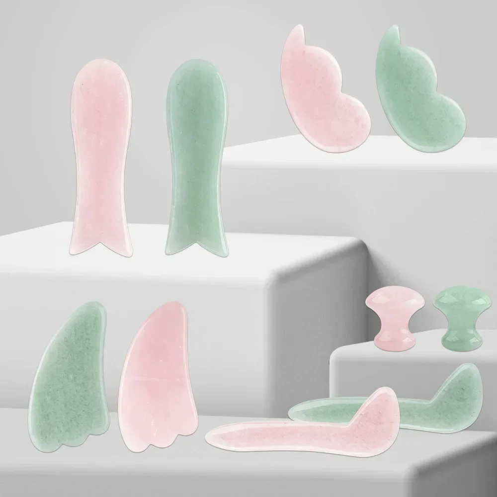 Natural Jade Stone Gua Sha Mas - مراجعة Gua Sha Tool Rose Quartz وسعره