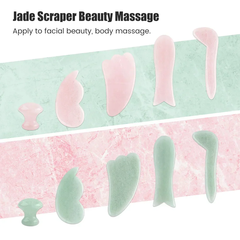 Natural Jade Stone Gua Sha Mas - مراجعة Gua Sha Tool Rose Quartz وسعره