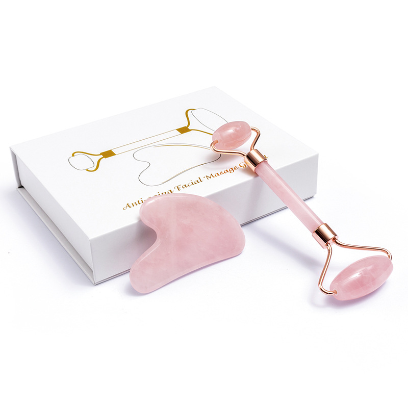 Natural Rose Quartz Jade Rolle - مراجعة Gua Sha Tool Rose Quartz وسعره