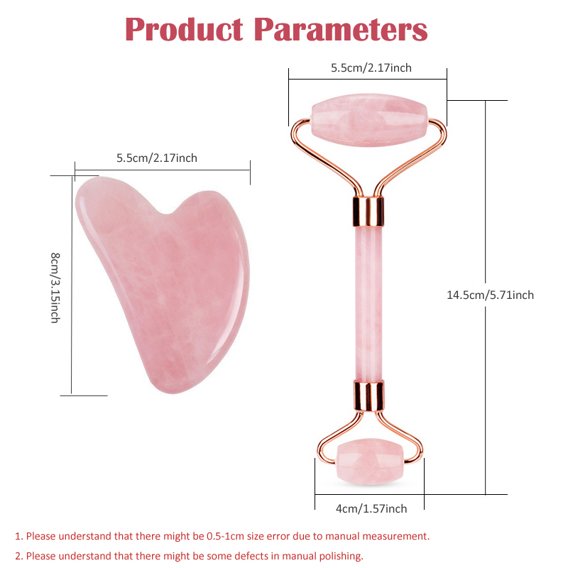 Natural Rose Quartz Jade Rolle - مراجعة Gua Sha Tool Rose Quartz وسعره