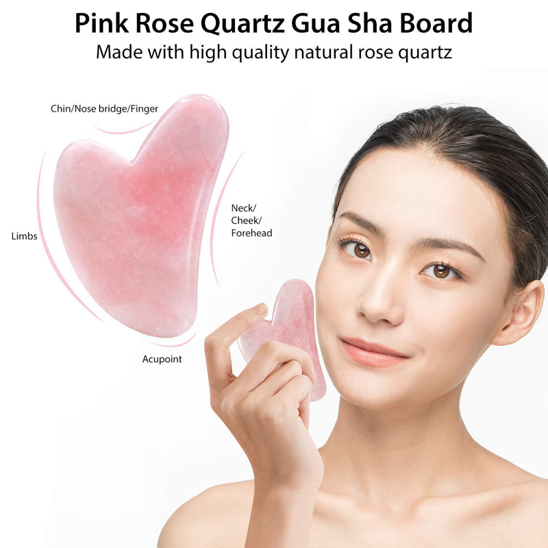 Natural Rose Quartz Jade Rolle - مراجعة Gua Sha Tool Rose Quartz وسعره
