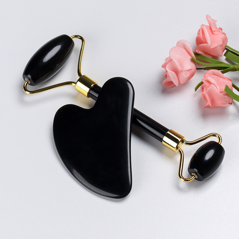 Natural Obsidian Face Massage  - مراجعة Jade Roller Stone وسعره