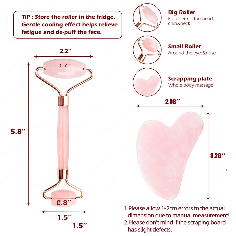 Rose Quartz Powder Crystal Jad - مراجعة Jade Roller Stone وسعره