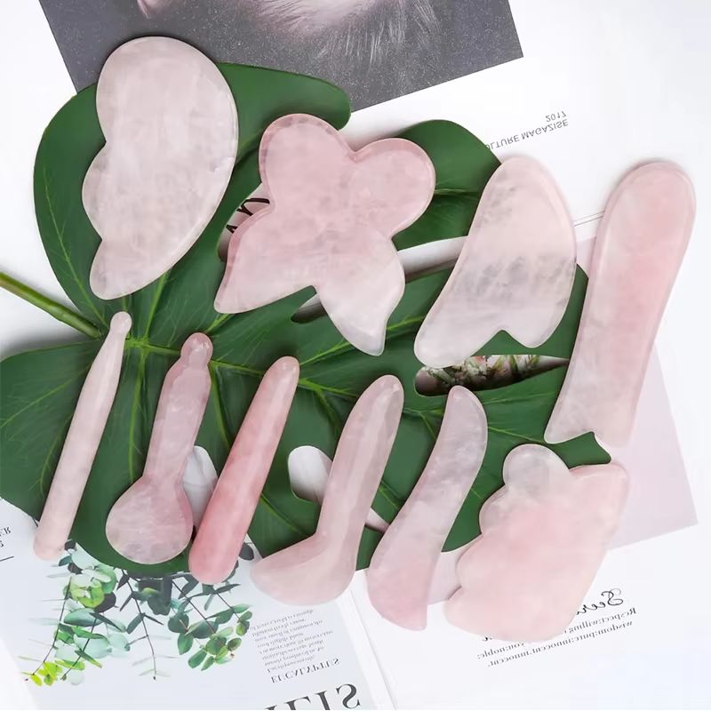 Natural Rose Quartz Gua Sha Ja - مراجعة Gua Sha Tool Rose Quartz وسعره