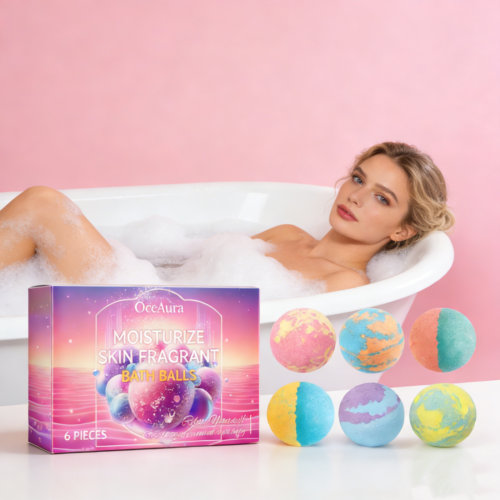 6PCS Colorful Bath Balls Gift  - مراجعة Relax - Spa & Wellness وسعره