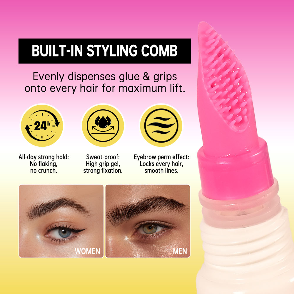 Brow Lamination Gel With Comb  - مراجعة Brow Lamination Kit وسعره