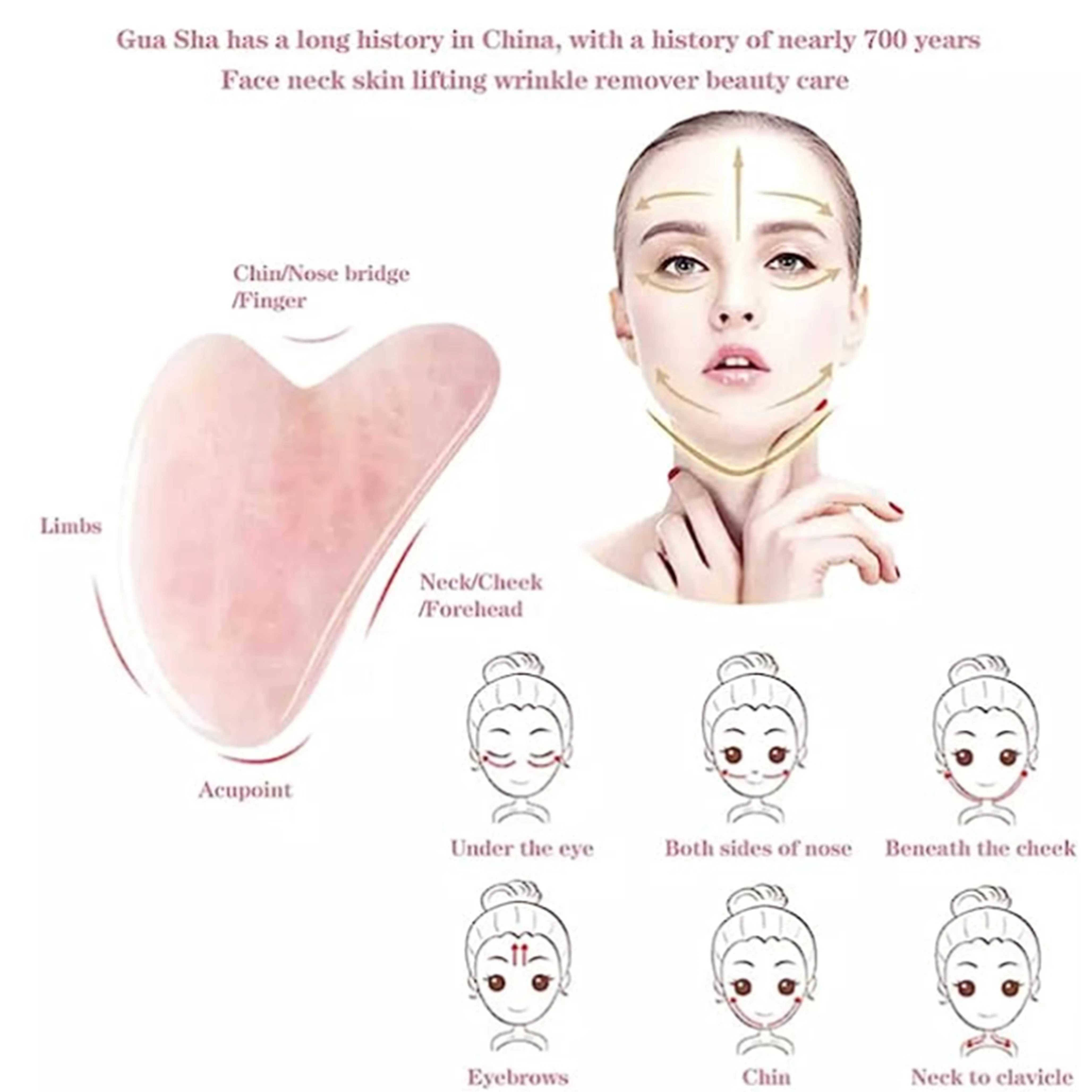 Rose Quartz Gua Sha For Face M - مراجعة Gua Sha Tool Rose Quartz وسعره