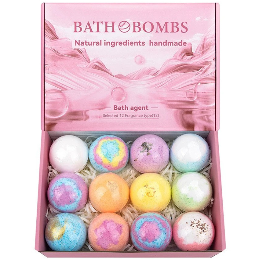 Bath Bombs 12Pcs/Box Organic & - مراجعة Relax - Spa & Wellness وسعره