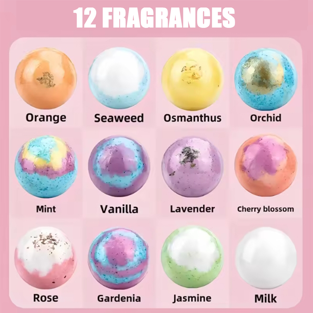Bath Bombs 12Pcs/Box Organic & - مراجعة Relax - Spa & Wellness وسعره