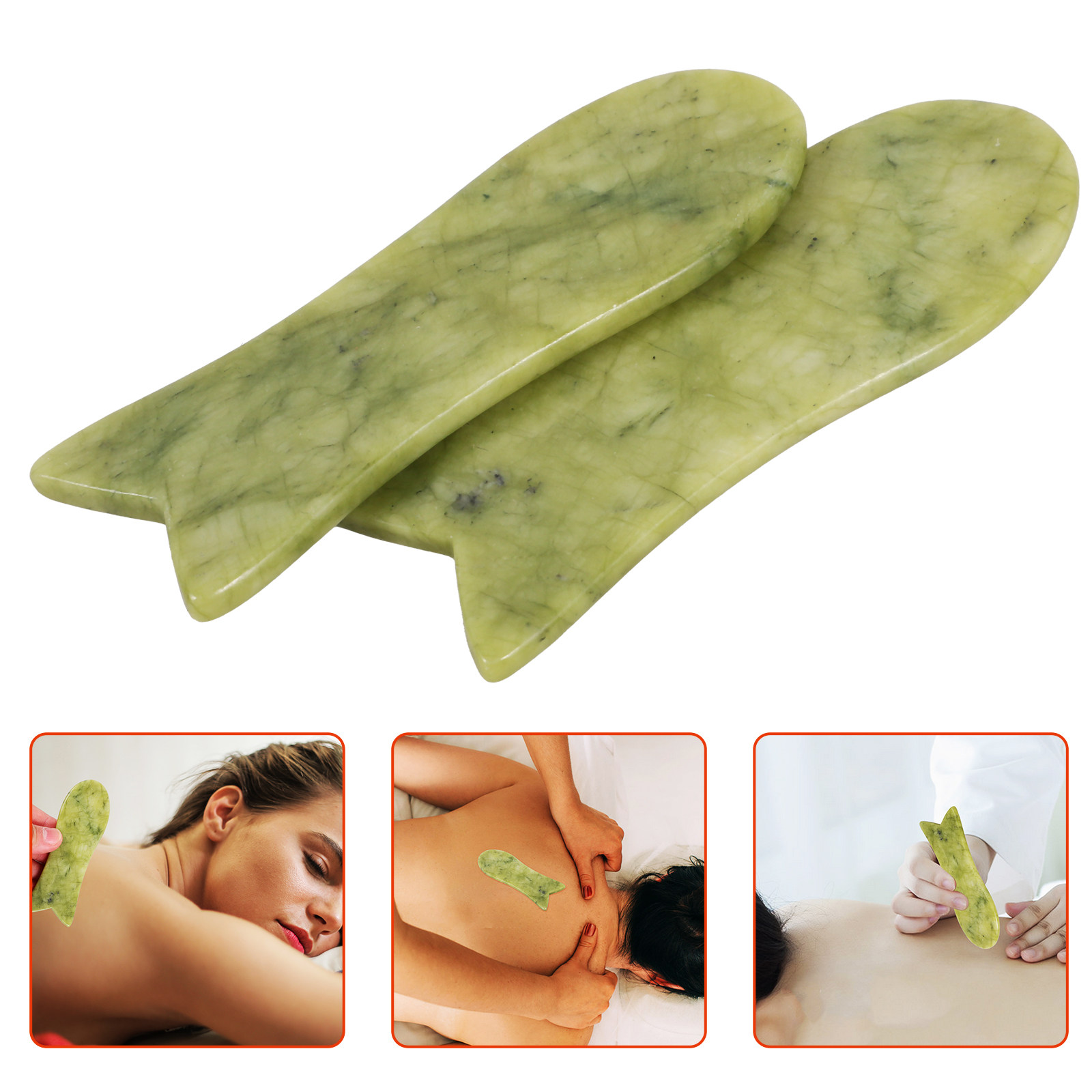 2Pcs Natural Jade Gua Sha Scra - مراجعة Relax - Spa & Wellness وسعره