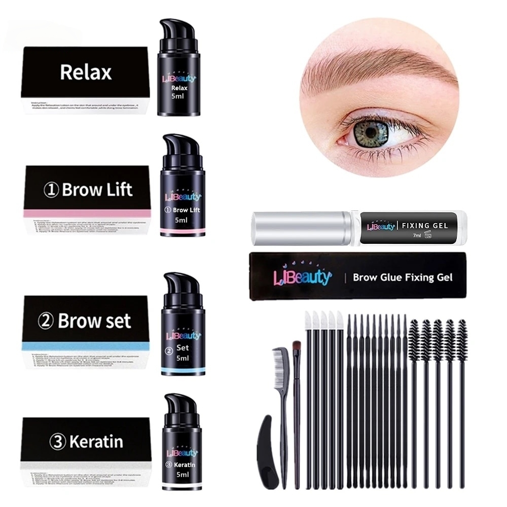 Libeauty Semi-permanent Brow L - مراجعة Brow Lamination Kit وسعره