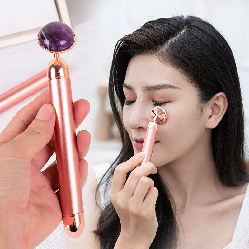 Natural Stone Rose Gold Electr - مراجعة Jade Roller Stone وسعره