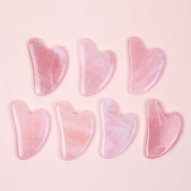 Hot Selling A+Rose Quartz Gua  - مراجعة Gua Sha Tool Rose Quartz وسعره