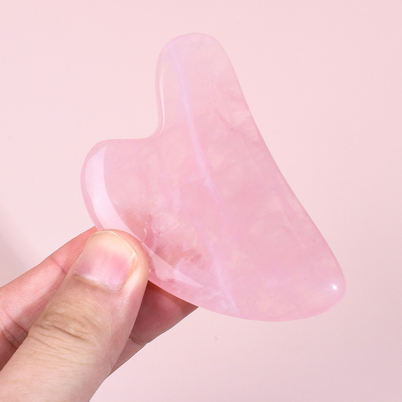 Hot Selling A+Rose Quartz Gua  - مراجعة Gua Sha Tool Rose Quartz وسعره
