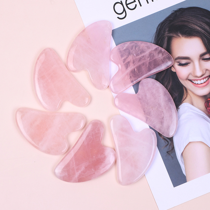 Hot Selling A+Rose Quartz Gua  - مراجعة Gua Sha Tool Rose Quartz وسعره