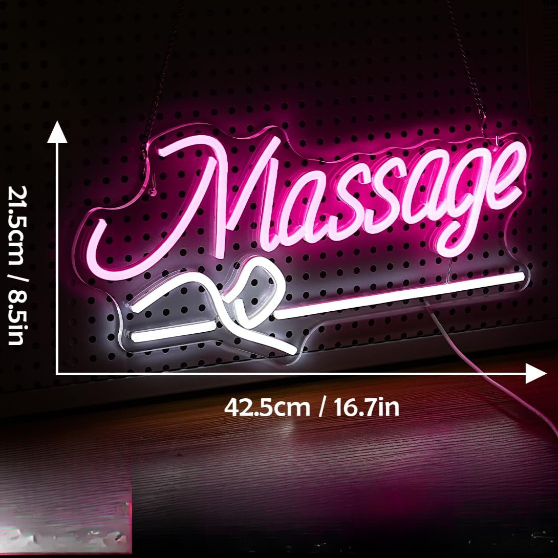 Massage Neon Sign for Wall Dec - مراجعة Spa Wellness Center وسعره