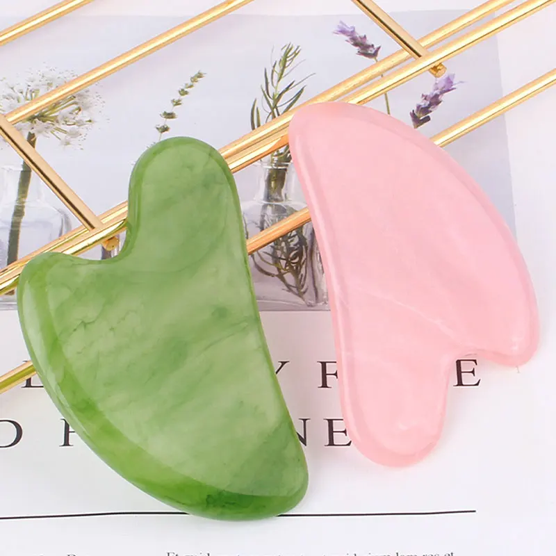 Natural Jade Stone Gua Sha Mas - مراجعة Gua Sha Tool Rose Quartz وسعره