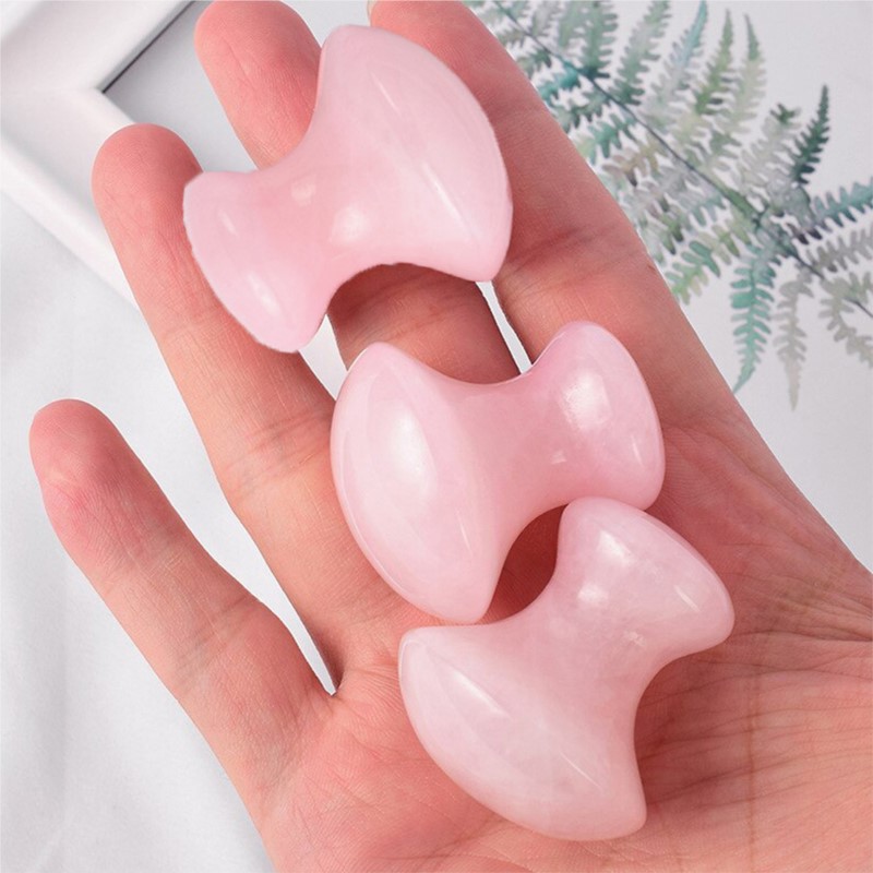 1pc Mushroom Shape Guasha Faci - مراجعة Gua Sha Tool Rose Quartz وسعره